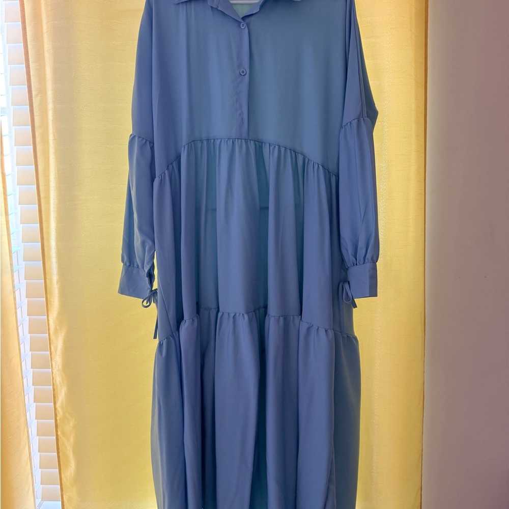 Elegant Blue Women's Dress